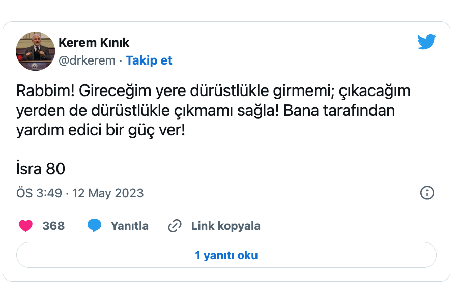 kerem kinik istifa sonrasi ilk paylasimi yapti